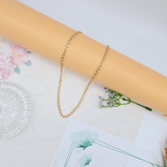 Chunky Rose Gold Chain Necklace for Women, 19.7 Inch Stylish Look, XPNL0030 - Picture 7 of 12